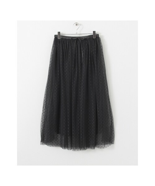 KBF（ケイビーエフ）の「【予約】チュールロングスカート（スカート・レディース・GRAY/WINE/NAVY/BLACK・one）」の2枚目の写真
