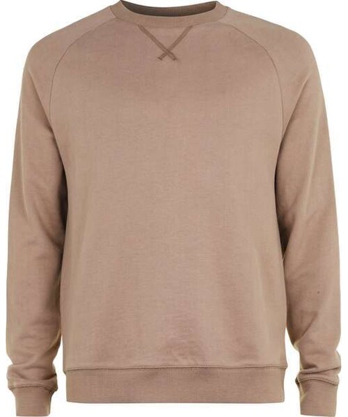 TOPMAN(トップマン)の「Brown Classic Fit Raglan Sweatshirt(スウェット・メンズ・Brown・XXS/XS/S/XXL)」の1枚目の写真