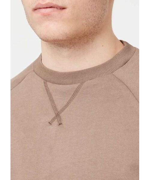 TOPMAN(トップマン)の「Brown Classic Fit Raglan Sweatshirt(スウェット・メンズ・Brown・XXS/XS/S/XXL)」の2枚目の写真