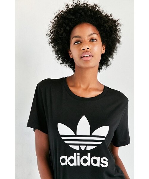 adidas（アディダス）の「Adidas Originals Trefoil Tee（Tシャツ/カットソー・レディース・Black・XS/S/M/L）」の5枚目の写真