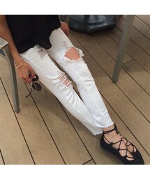 copine | 【★期間限定20％OFF★4212円→3370円】切りっぱなしダメージデニム(デニムパンツ)