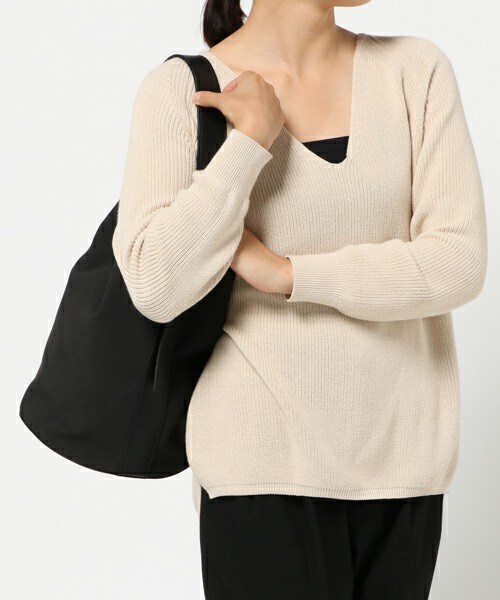 INTERPLANET（インタープラネット）の「スエードショルダーバッグ（トートバッグ・レディース・ブラック/ベージュ/ボルドー・フリー）」の12枚目の写真