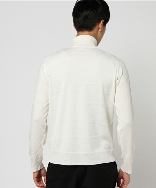 MEN'S BIGI（メンズビギ）の「【渡部篤郎さん着用 メンズクラブ12月号 掲載商品】【サファリ11月号掲載商品】タートルネックニット/マイクロダイヤ柄（ニット/セーター・メンズ・ホワイト/ブラック/キャメル・S/M/L）」の5枚目の写真