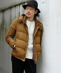 UNION STATION | 2wayヘリンボーンダウンブルゾン【フード取り外し】(ダウンジャケット/コート)