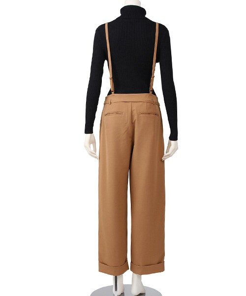RANDA(ランダ)の「フロントタックサロペット(パンツ・レディース・ベージュ/マスタード/ブラック・0/1)」の5枚目の写真