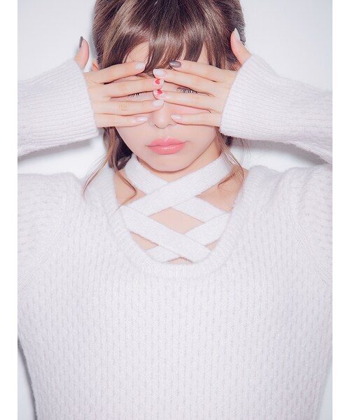 EATME（イートミー）の「2WAYクロスニットワンピース（ワンピース/ドレス・レディース・グレー/ブラック/ピンク）」の5枚目の写真