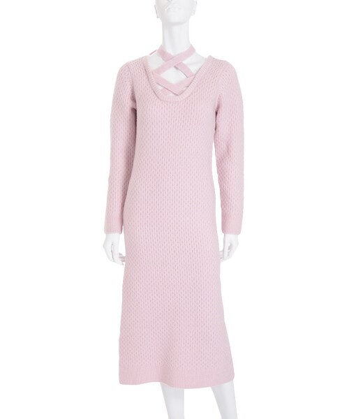 EATME（イートミー）の「2WAYクロスニットワンピース（ワンピース/ドレス・レディース・グレー/ブラック/ピンク）」の10枚目の写真