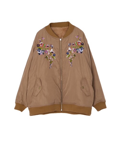 EVRIS（エヴリス）の「FLOWER刺繍リバーシブルMA-1（）」 - WEAR
