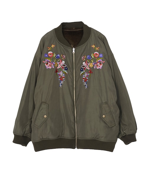 EVRIS（エヴリス）の「FLOWER刺繍リバーシブルMA-1（）」 - WEAR
