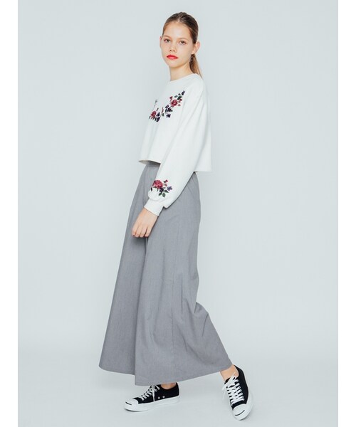 jouetie（ジュエティ）の「シシュウショートプルオーバー（トップス・レディース・オフホワイト/ブラック/ベージュ）」の6枚目の写真