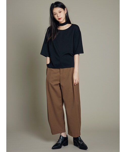 MURUA（ムルーア）の「バックルミドルブーティー（シューズ・レディース・ブラック/キャメル・35/36/37）」の6枚目の写真