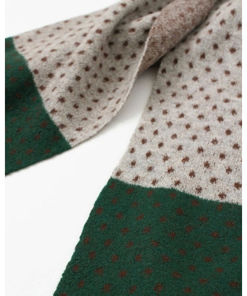 45R□フロートダブルジャカードのストール 縮絨ウール 45R（フォーティ