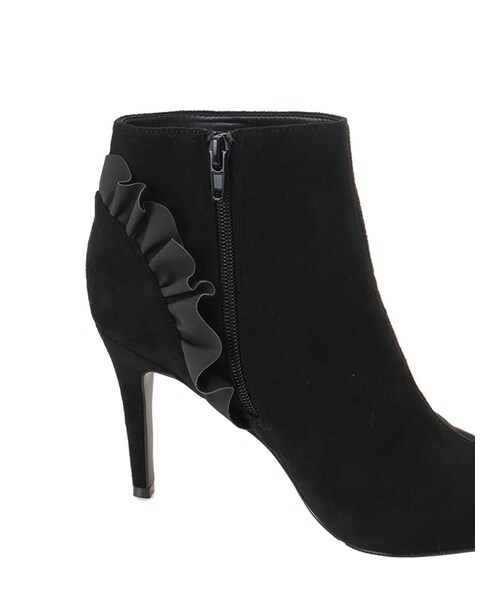 31 Sons de mode（トランテアン　ソン　ドゥ　モード）の「フリルポインテッドブーツ（シューズ・レディース・ブラック/チャコールグレー/ボルドー・S/M/L）」の9枚目の写真