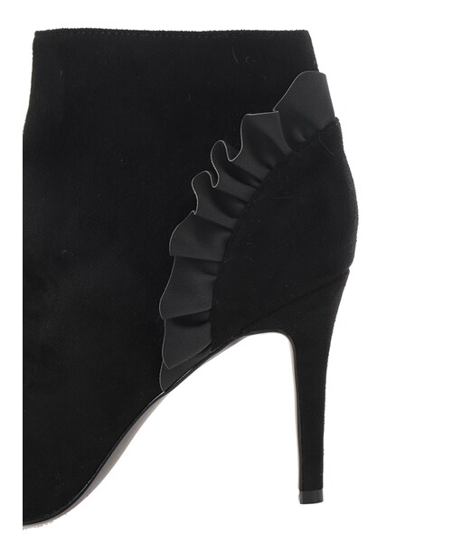 31 Sons de mode（トランテアン　ソン　ドゥ　モード）の「フリルポインテッドブーツ（シューズ・レディース・ブラック/チャコールグレー/ボルドー・S/M/L）」の7枚目の写真