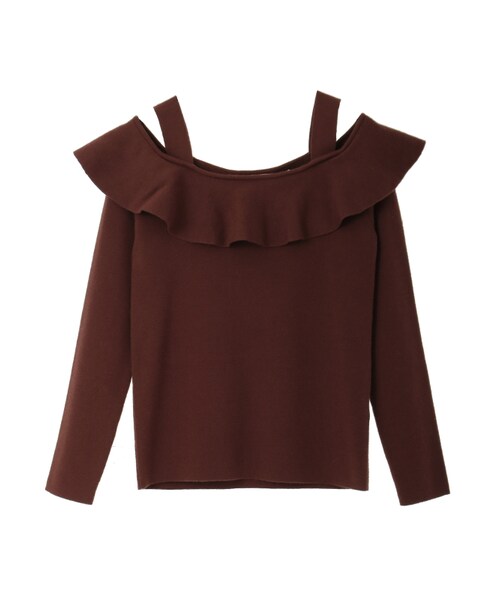 31 Sons de mode（トランテアン　ソン　ドゥ　モード）の「フリルショートプルオーバー（トップス・レディース・ライトグレー/ダークブラウン/ブラック・36）」の3枚目の写真