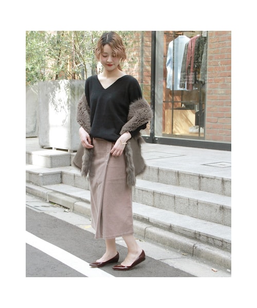 JOURNAL STANDARD（ジャーナルスタンダード）の「《予約》太コールスカート◆（スカート・ブラック D/グレーB/ベージュ・36/38/40）」の4枚目の写真