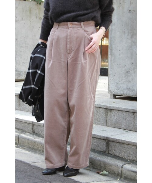 JOURNAL STANDARD（ジャーナルスタンダード）の「《予約》太コールワイドパンツ◆（パンツ・ブラック D/グレーB/ベージュ・36/38/40）」の2枚目の写真