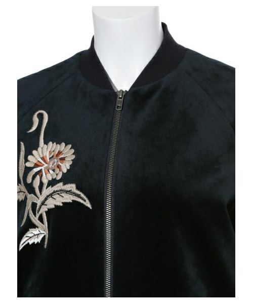 Mila Owen ミラオーウェン 刺繍 ベルベットスカジャン Mila Owen（ミラオーウェン）の「ベルベットスカジャン（ブルゾン