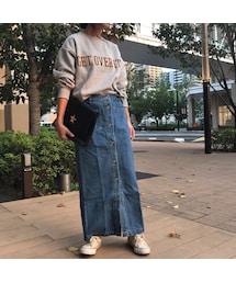 copine | 10ozフロントボタンデニムロングスカート(デニムスカート)