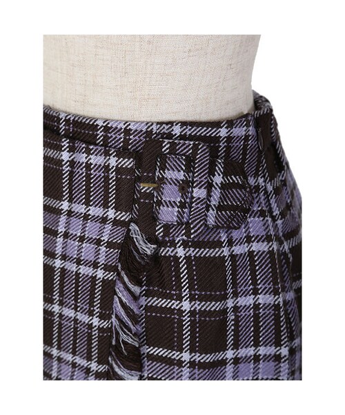 an another angelus（アンアナザーアンジェラス）の「ラップ風チェックキルトスカート/an another angelus（スカート・レディース・その他）」の3枚目の写真