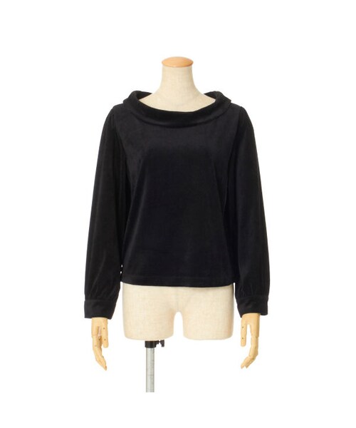 an another angelus(アンアナザーアンジェラス)の「ロールカラーベロアプルオーバー/an another angelus(Tシャツ/カットソー・レディース・その他)」の3枚目の写真