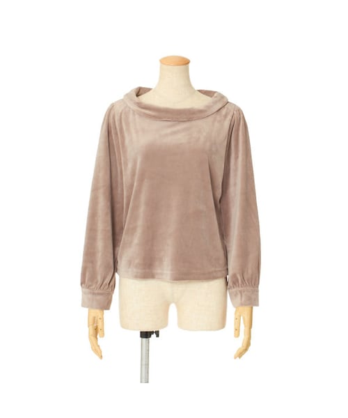 an another angelus(アンアナザーアンジェラス)の「ロールカラーベロアプルオーバー/an another angelus(Tシャツ/カットソー・レディース・その他)」の2枚目の写真