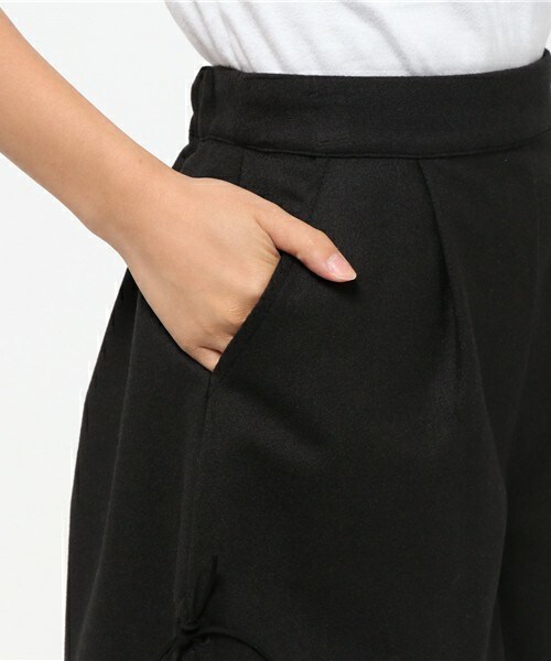 archives（アルシーヴ）の「裾レースアップショートパンツ（その他パンツ・レディース・ブラック/ダークブラウン/ベージュ・MEDIUM）」の9枚目の写真