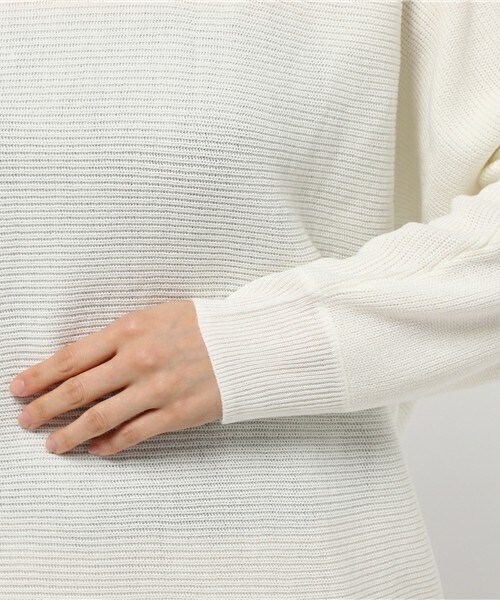 INTERPLANET WINGS(インタープラネットウィング)の「カシミアタッチ畦ドルマンP/O(ニット/セーター・レディース・オフホワイト/ブラック/グレー/ダークグレー/ベージュ/グリーン/レッド/オレンジ/ライトホワイト/サックスブルー/ピンク・FREE)」の13枚目の写真