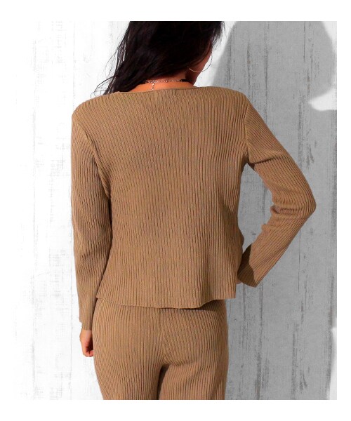 ANAP（アナップ）の「リブカーディガン+パンツSET（パンツ・レディース・ブラック/ベージュ・one size）」の10枚目の写真