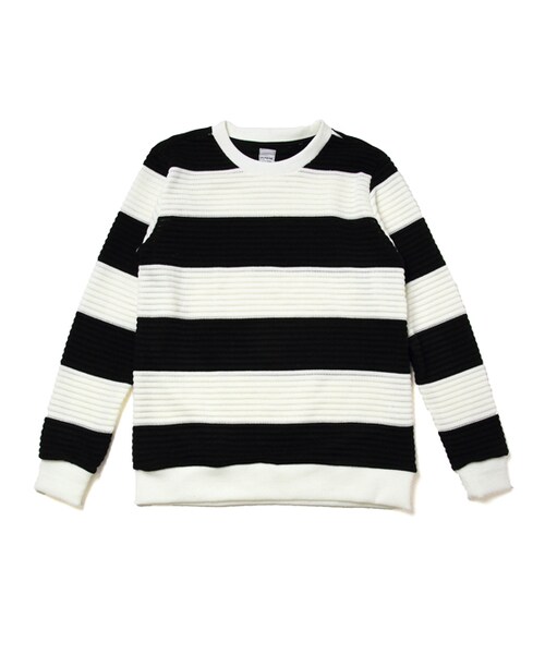 JACKROSE（ジャックローズ）の「×Luv maison リップルボーダーUニット（トップス・メンズ・ブラック/グレー・M/L）」の7枚目の写真