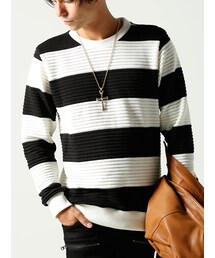 JACKROSE | ×Luv maison リップルボーダーUニット(トップス)