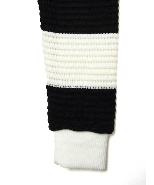 JACKROSE（ジャックローズ）の「×Luv maison リップルボーダーUニット（トップス・メンズ・ブラック/グレー・M/L）」の4枚目の写真