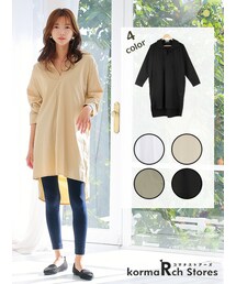 KORMARCH | Vネックオーバーシルエットシャツワンピース(シャツ/ブラウス)