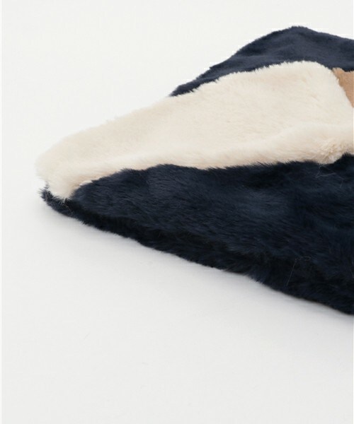 archives（アルシーヴ）の「パッチワークファークラッチ（クラッチバッグ・レディース・ネイビー/ピンク・MEDIUM）」の6枚目の写真