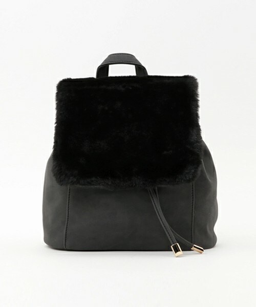 archives（アルシーヴ）の「ファーフラップ2WAYミニリュック（バックパック/リュック・レディース・アイボリー/ブラック/キャメル・MEDIUM）」の2枚目の写真