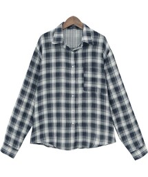 Dailyabout | ベーシックストライプ裏地ポイントチェックシャツ(P0000VSE)(シャツ/ブラウス)