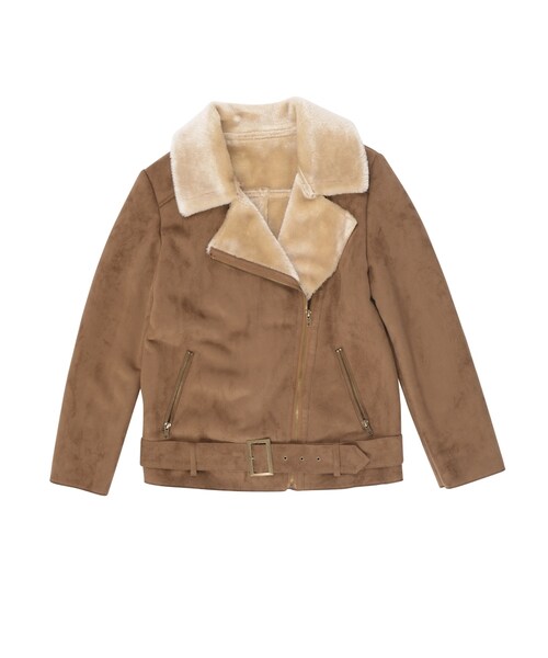 Ungrid(アングリッド)の「ショート丈フェイクムートンコート(ジャケット/アウター・レディース・キャメル)」の11枚目の写真