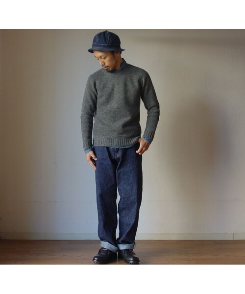 STORES.jp（ストアーズドットジェーピー）の「【完売御礼】SOGLIA  LANDNOAH SWEATER GRY ソリア ラドナーエルボーパッチ ラグラン クルーセーター グレー（ニット/セーター・メンズ・その他）」の5枚目の写真