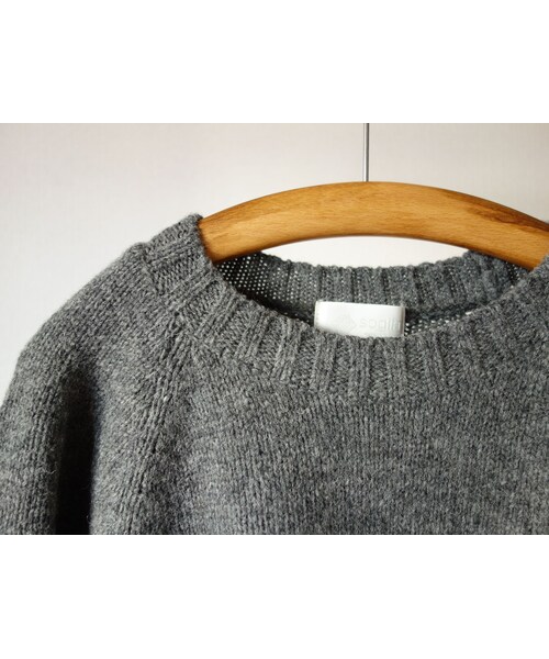 STORES.jp（ストアーズドットジェーピー）の「【完売御礼】SOGLIA  LANDNOAH SWEATER GRY ソリア ラドナーエルボーパッチ ラグラン クルーセーター グレー（ニット/セーター・メンズ・その他）」の9枚目の写真