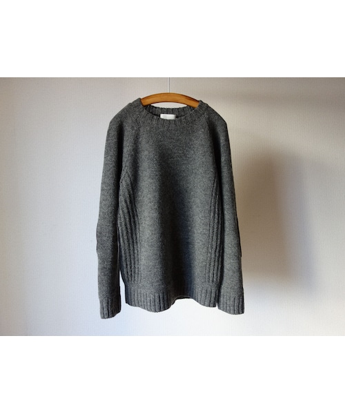 STORES.jp（ストアーズドットジェーピー）の「【完売御礼】SOGLIA  LANDNOAH SWEATER GRY ソリア ラドナーエルボーパッチ ラグラン クルーセーター グレー（ニット/セーター・メンズ・その他）」の6枚目の写真