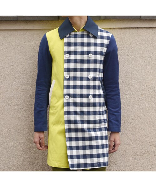 NIRAME.CO(ニラメッコ)の「気まぐれロングピーコート ネイビーチェック(ピーコート・メンズ・その他)」の7枚目の写真