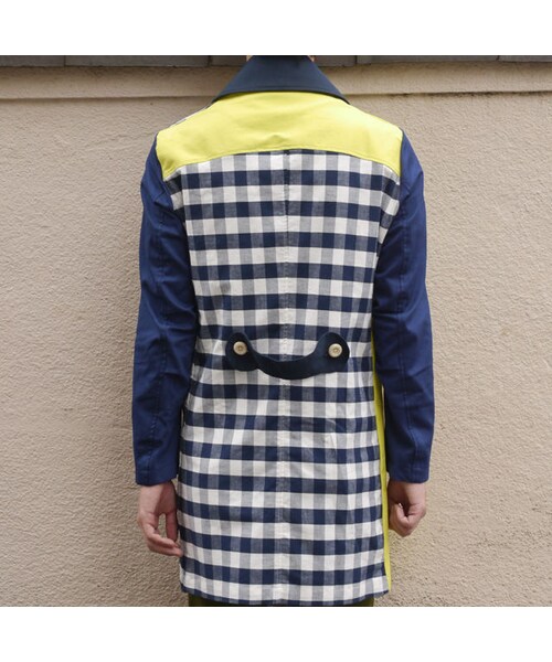 NIRAME.CO(ニラメッコ)の「気まぐれロングピーコート ネイビーチェック(ピーコート・メンズ・その他)」の9枚目の写真