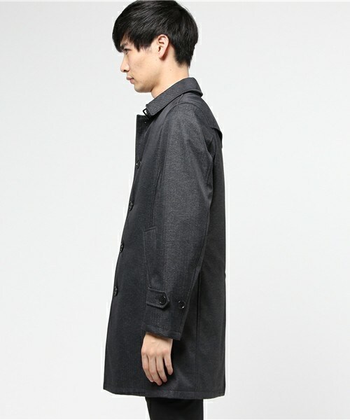 【メンズビギ（MEN'S BIGI）】 メランジヘリンボーン　ボンディングコート　メンズLサイズ　ネイビー CROWDED CLOSET（クラウデッドクローゼット）の「メランジ調