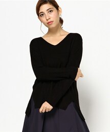 INTERPLANET WINGS | カシミアタッチ畦VネックP/O(ニット/セーター)