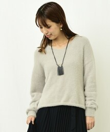 actuel | フェザーヤーンVネックP/O(ニット/セーター)