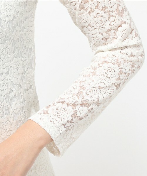 archives（アルシーヴ）の「総レースハイネックプルオーバー（Tシャツ/カットソー・レディース・オフホワイト/ブラック/ブラウン・MEDIUM）」の9枚目の写真