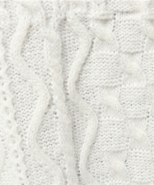 archives（アルシーヴ）の「異編み地Vネックプルオーバー（ニット/セーター・レディース・オフホワイト/ブラウン/ネイビー・MEDIUM）」の10枚目の写真