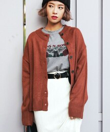 DHOLIC | ラウンドネックアクリルニットカーディガン(カーディガン/ボレロ)