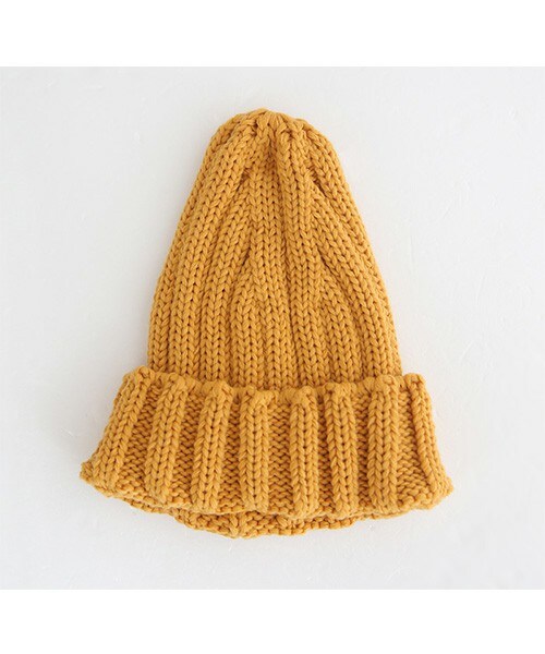 DHOLIC（ディーホリック）の「リブニットビーニー（ハンチング/ベレー帽・レディース・ワイン/ブラック/マスタード/カーキ/ダークベージュ・ONE）」の5枚目の写真