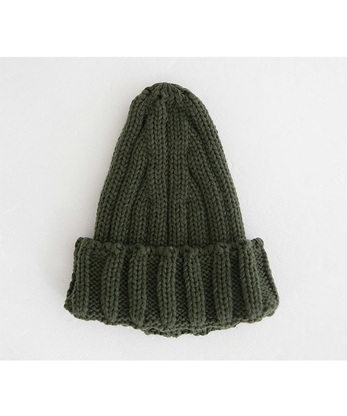 DHOLIC（ディーホリック）の「リブニットビーニー（ハンチング/ベレー帽・レディース・ワイン/ブラック/マスタード/カーキ/ダークベージュ・ONE）」の4枚目の写真